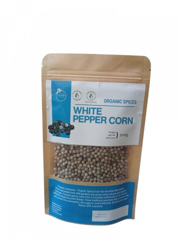 Organic White Pepper Corn PANW 100g