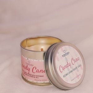 Candy Cane Beeswax Candle SCAL