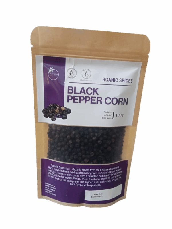 Organic Black Pepper Corn PANW 100g