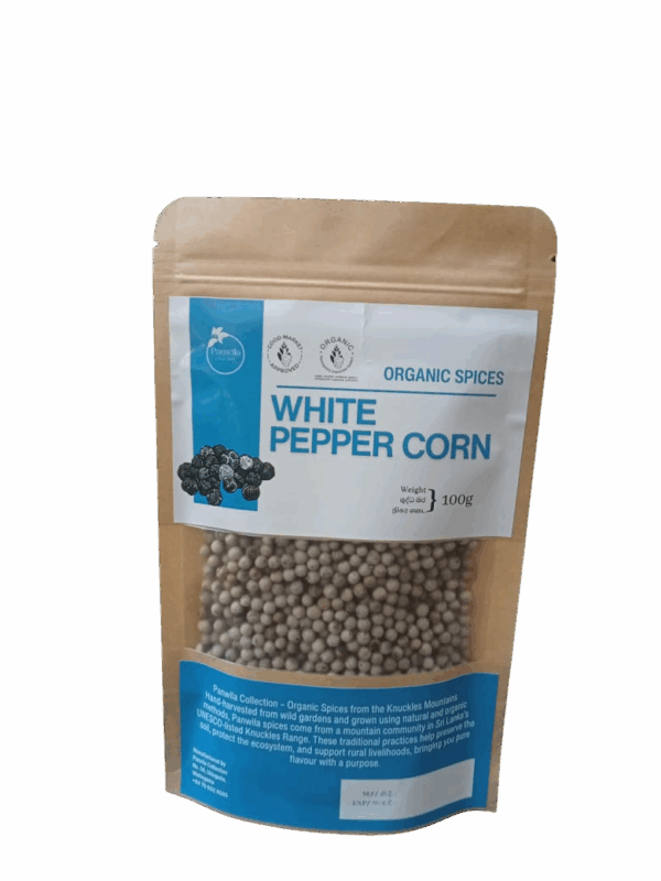Organic White Pepper Corn PANW 100g